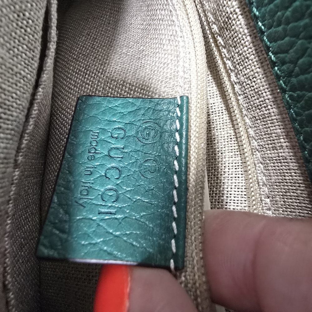 Gucci Green Leather Crossbody Bag - Picture 14 of 15